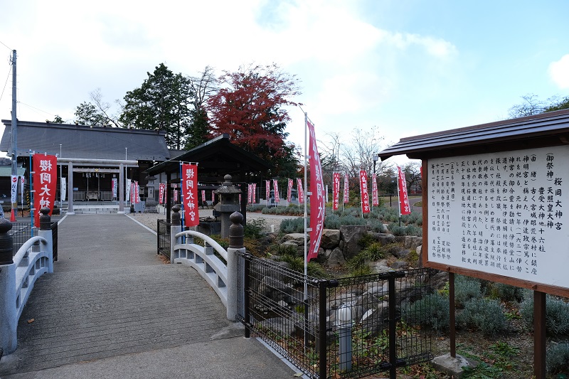 桜岡大神宮の境内の様子の写真