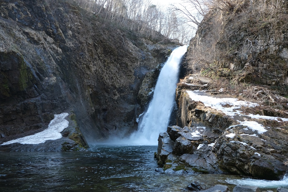 秋保大滝の冬の風景写真