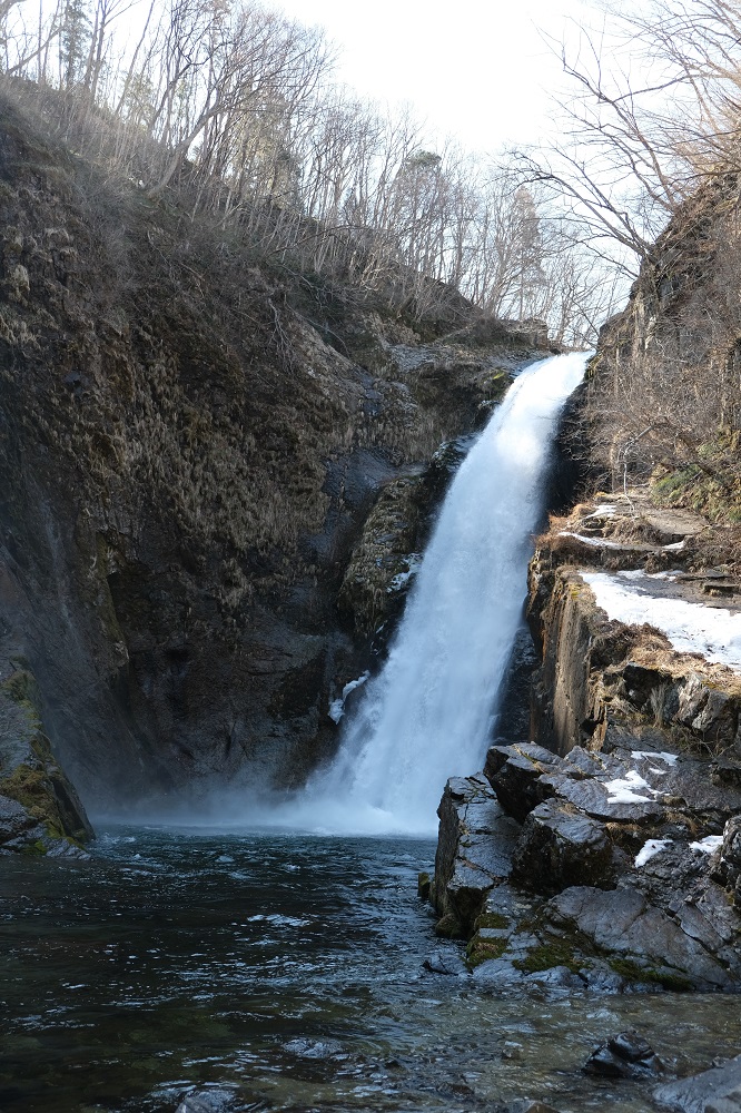 秋保大滝の冬の風景写真