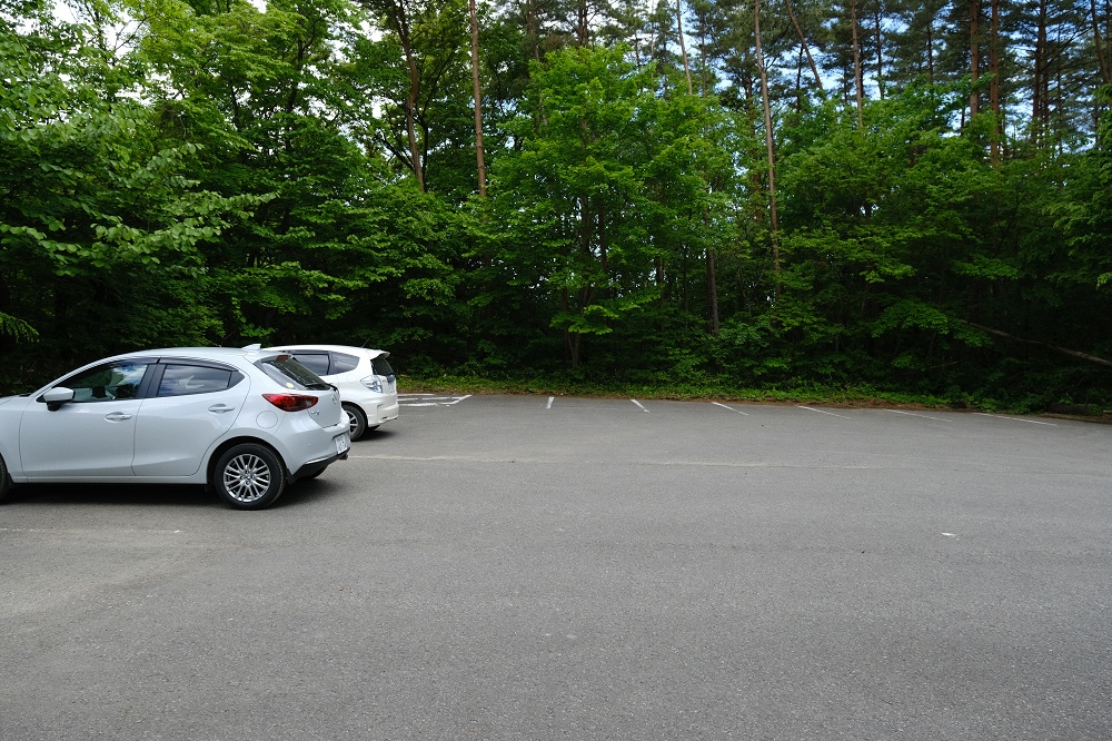 横川渓谷の駐車場の写真